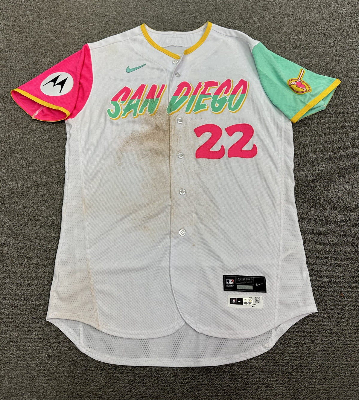 Juan Soto San Diego Padres Game Used Worn Jersey City Connect MLB Auth 2023