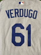 Alex Verdugo Los Angeles Dodgers Player Issued Jersey 2017 MLB Auth