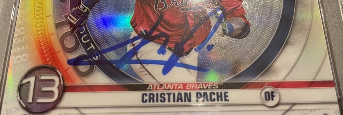 Cristian Pache Atlanta Braves Bowman Chrome 2020 BTP-13 Auto PSA 10
