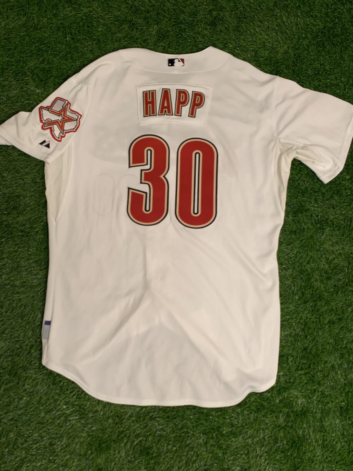 JA Happ Houston Astros Game Used Worn Jersey 2012 Yankees
