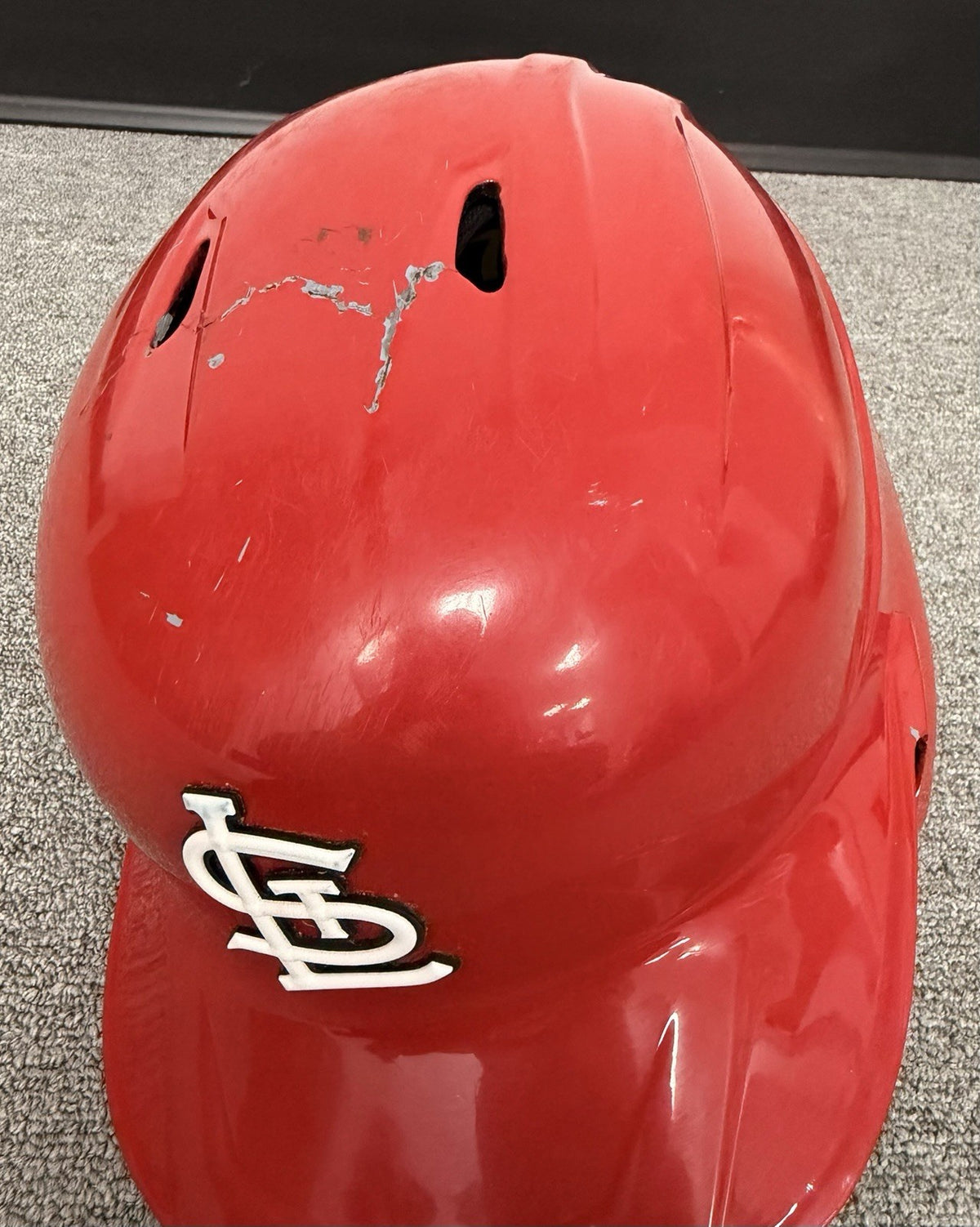 Jordan Walker St. Louis Cardinals Game Used Helmet 2025 Season Worn MLB Auth