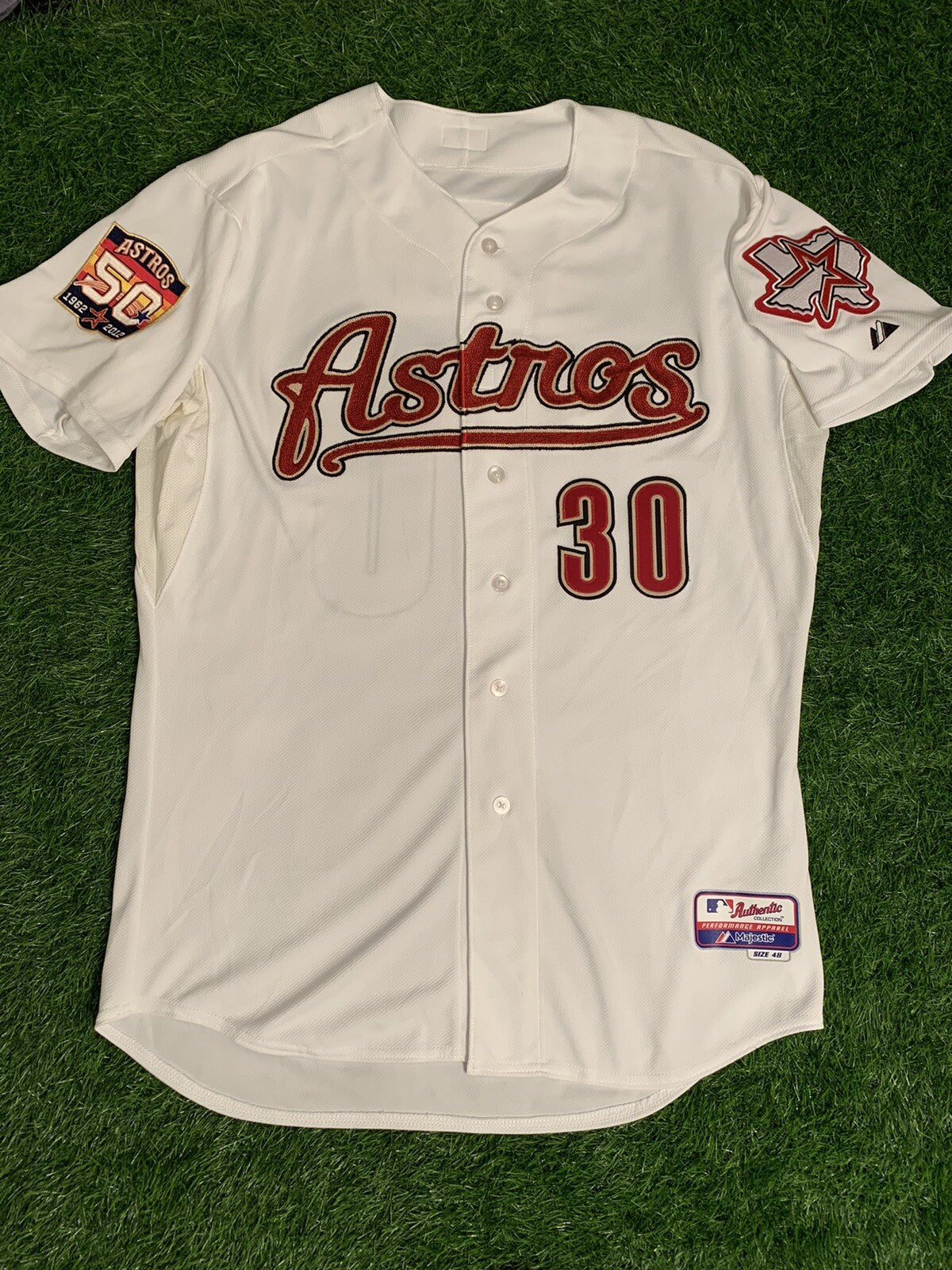 JA Happ Houston Astros Game Used Worn Jersey 2012 Yankees