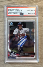Ronald Acuna Jr. 2018 Bowman Chrome BCP1 Signed Rookie Card PSA 10 Auto