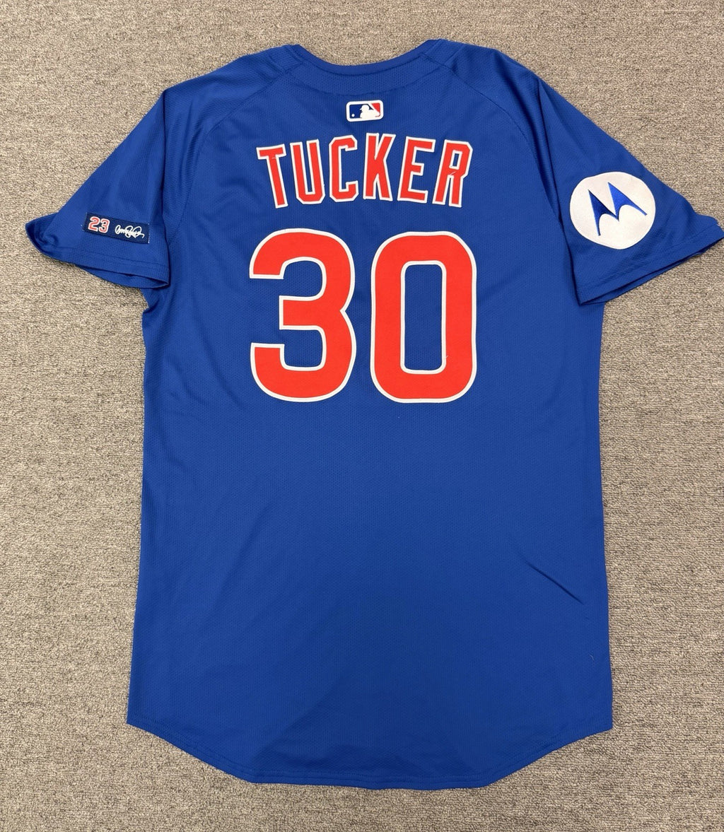 Kyle Tucker Chicago Cubs Game Used Jersey 2025 - 142nd HR & Postseason MLB Auth