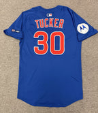 Kyle Tucker Chicago Cubs Game Used Jersey 2025 - 142nd HR & Postseason MLB Auth