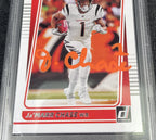 Ja’marr Chase Donruss Rated Rookie #262 Football Card Signed PSA 9 “Orange”