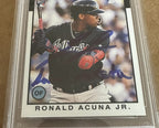Ronald Acuna Jr. 2018 Topps Throwback Thursday #202 Signed PSA 10 Auto 