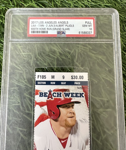 Albert Pujols 600th Career Home Run Ticket Stub   6/3/2017 PSA/DNA 10