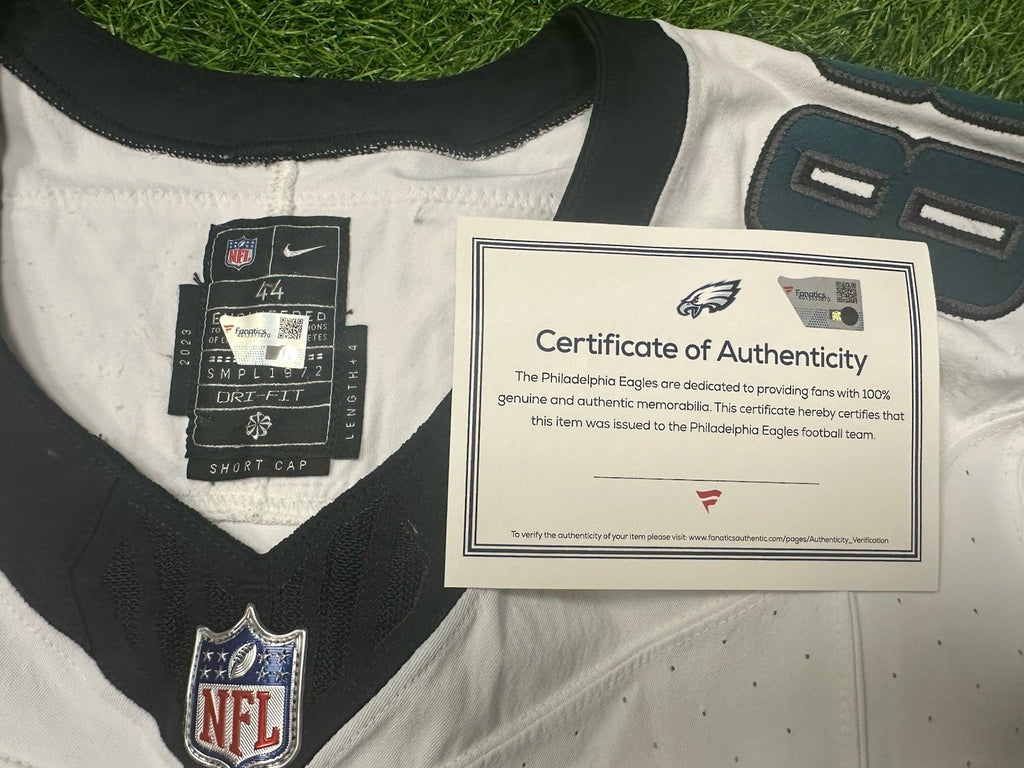 Dallas Goedert Philadelphia Eagles Game Used Worn Jersey 10/8/23 117 Yards TD
