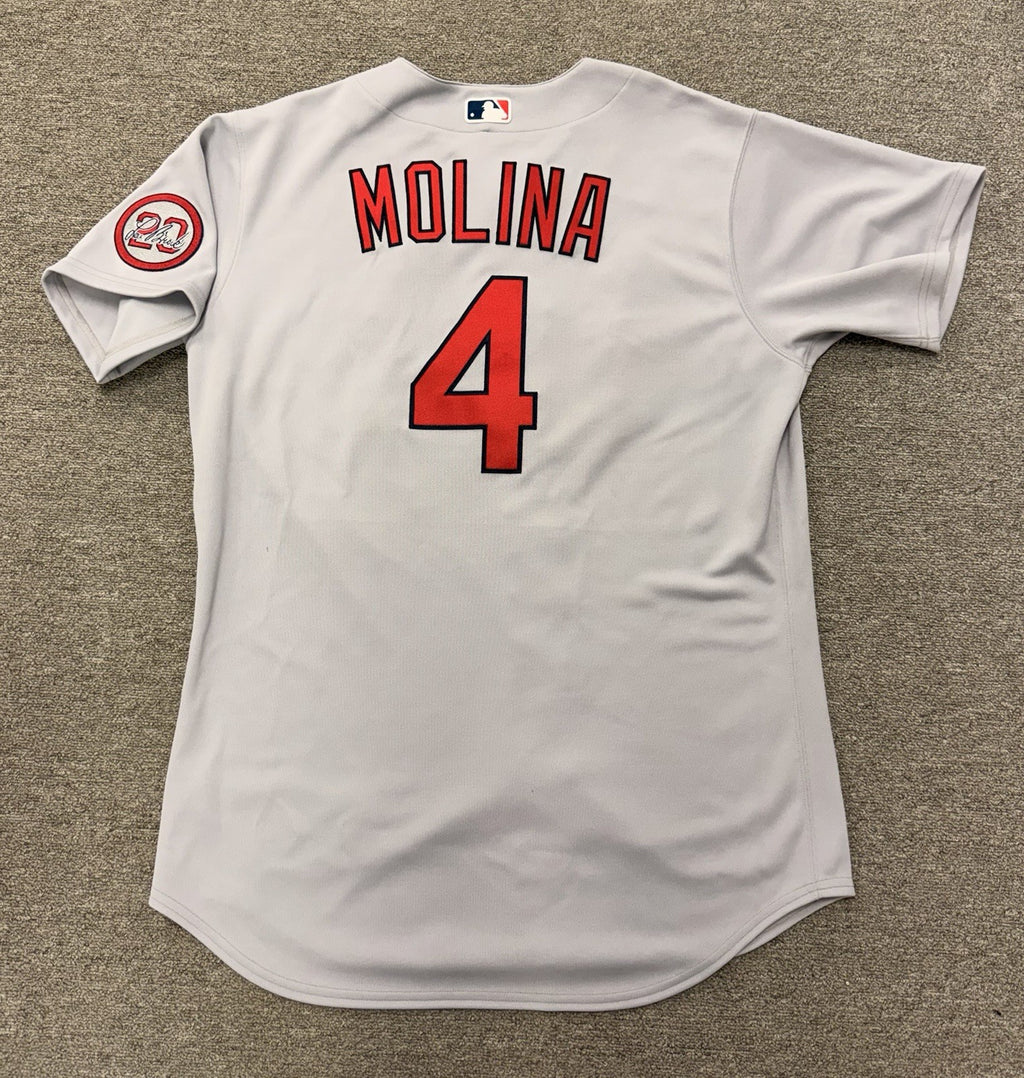 Yadier Molina St. Louis Cardinals Team Issued Jersey 2022 Brock Patch MLB Auth
