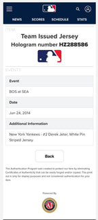 Derek Jeter New York Yankees Team Issued Jersey MLB Authenticated 2014 Signed