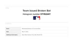 Willy Adames Milwaukee Brewers Game Used Bat “Career HR #71” MLB Auth