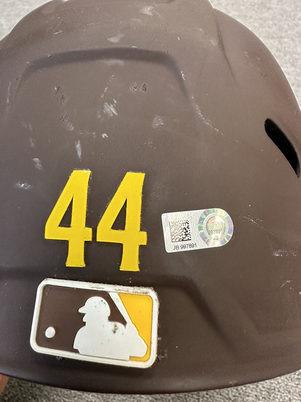 Joe Musgrove San Diego Padres Game Used Worn Helmet 2021 MLB Auth “Final Helmet”