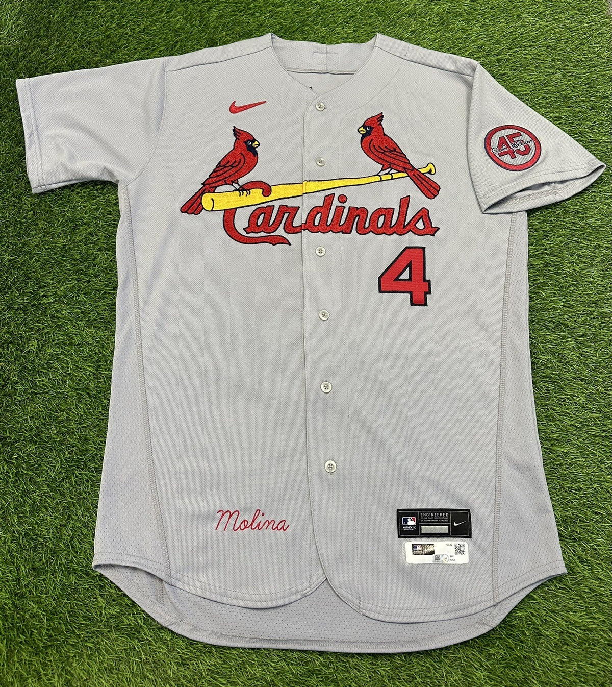 Yadier Molina St. Louis Cardinals Team Issued Jersey 2021 Gibson Patch MLB Auth