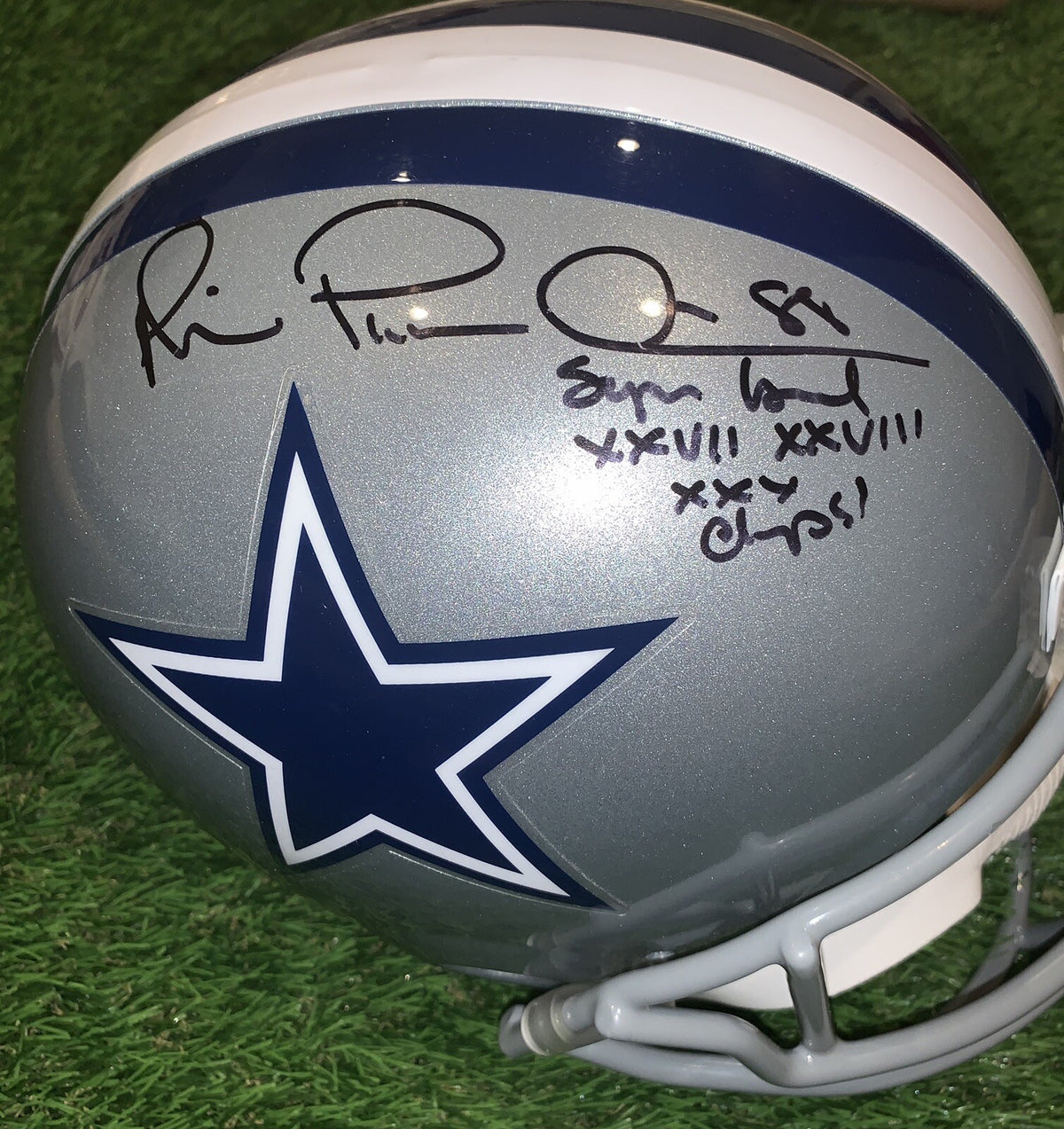 Michael Irvin Dallas Cowboys Signed Full Size Helmet Inscribed LOA