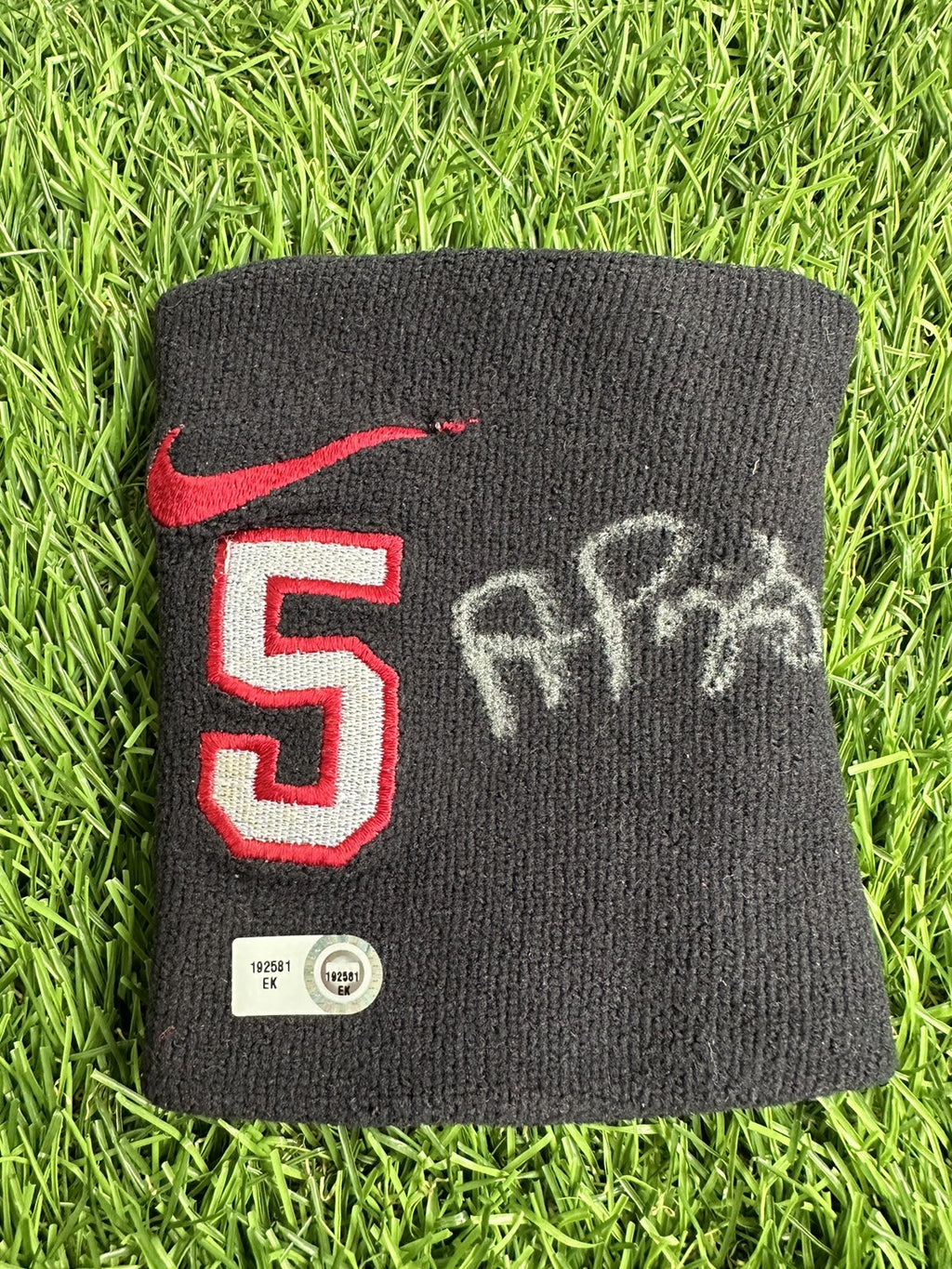 Albert Pujols Game Used Wrist Band 2012 MLB Auth Signed Auto MLB Auth