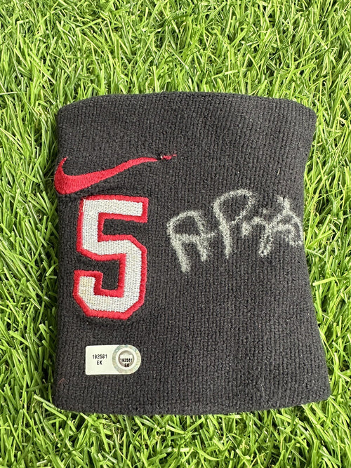 Albert Pujols Game Used Wrist Band 2012 MLB Auth Signed Auto MLB Auth