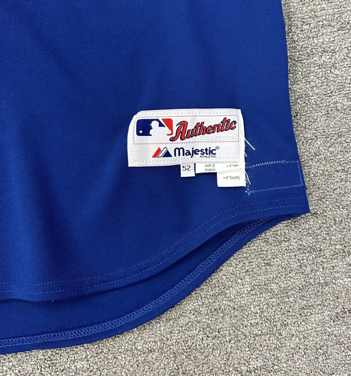 Juan Gonzalez Team Issued Texas Rangers Jersey Blue Alternate 2003 MEI Gray LOA