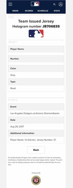 Yu Darvish Los Angeles Dodgers Game Used Worn Jersey MLB Auth 2017