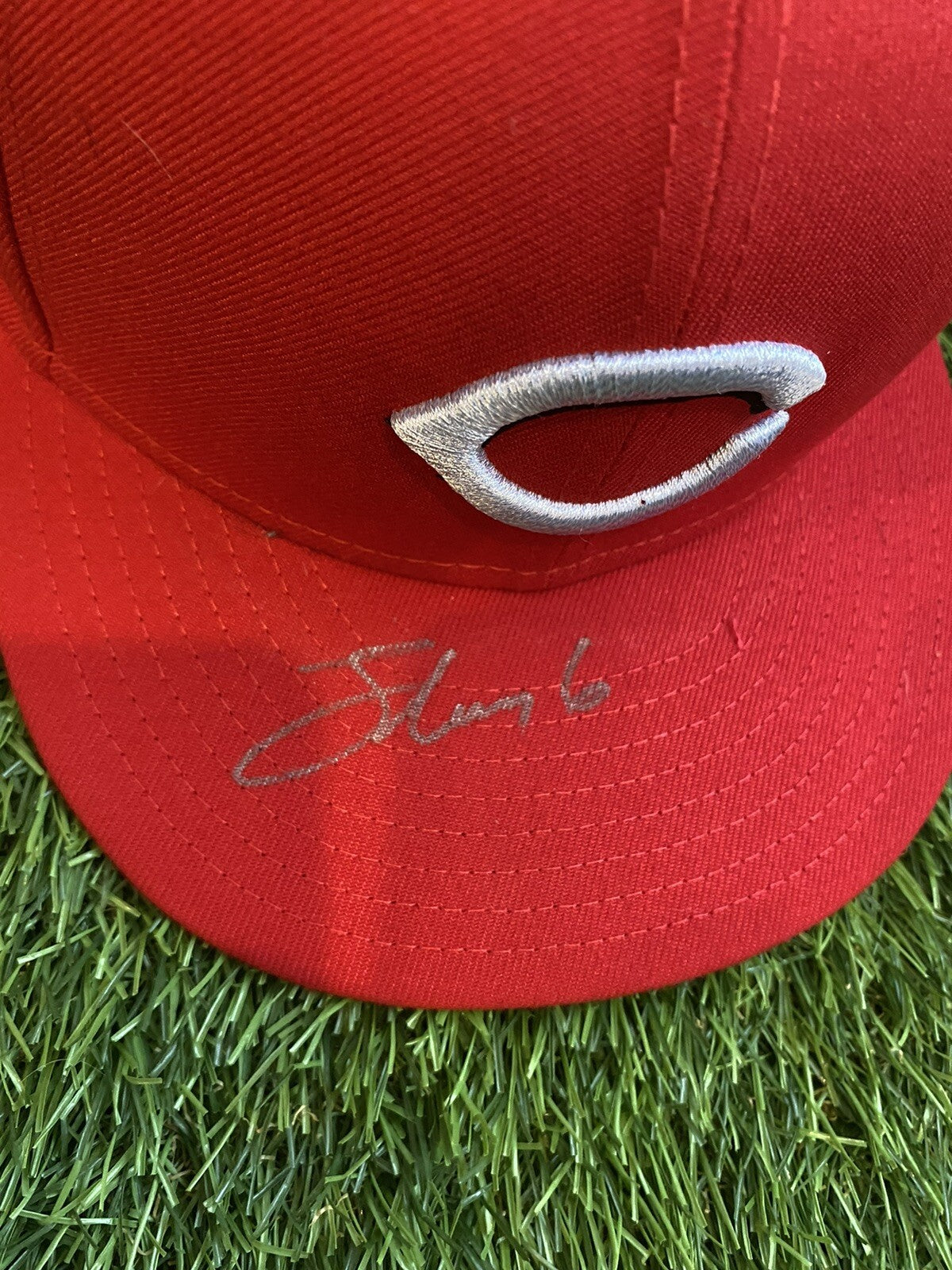 Jonathan India Cincinnati Reds Game Used Worn Hat “2021 NL ROY” LOA Father’s Day