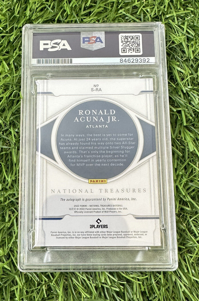 Ronald Acuna Jr. National Treasures S-RA 2022 Signed Card PSA Auth #’d 09/25
