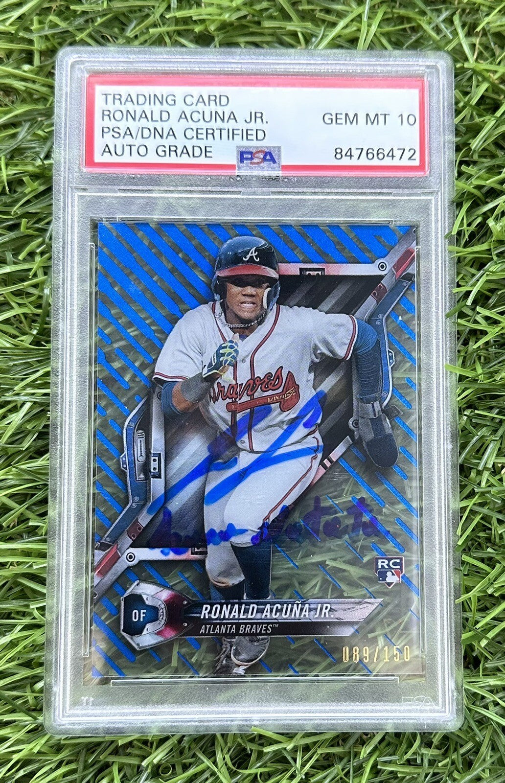 Ronald Acuna Jr. #HT-RA 2018 Topps High Tek /150 Signed Auto PSA 10 RC