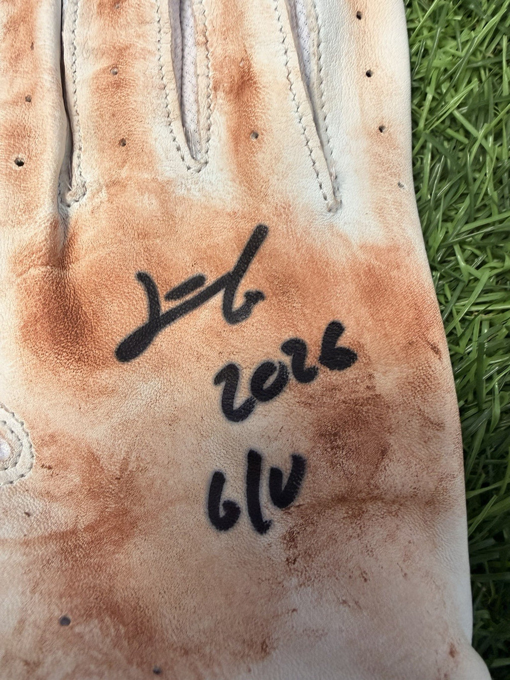 Junior Caminero Game-Used & Signed Adidas White Batting Gloves – 2026 GUG LOA