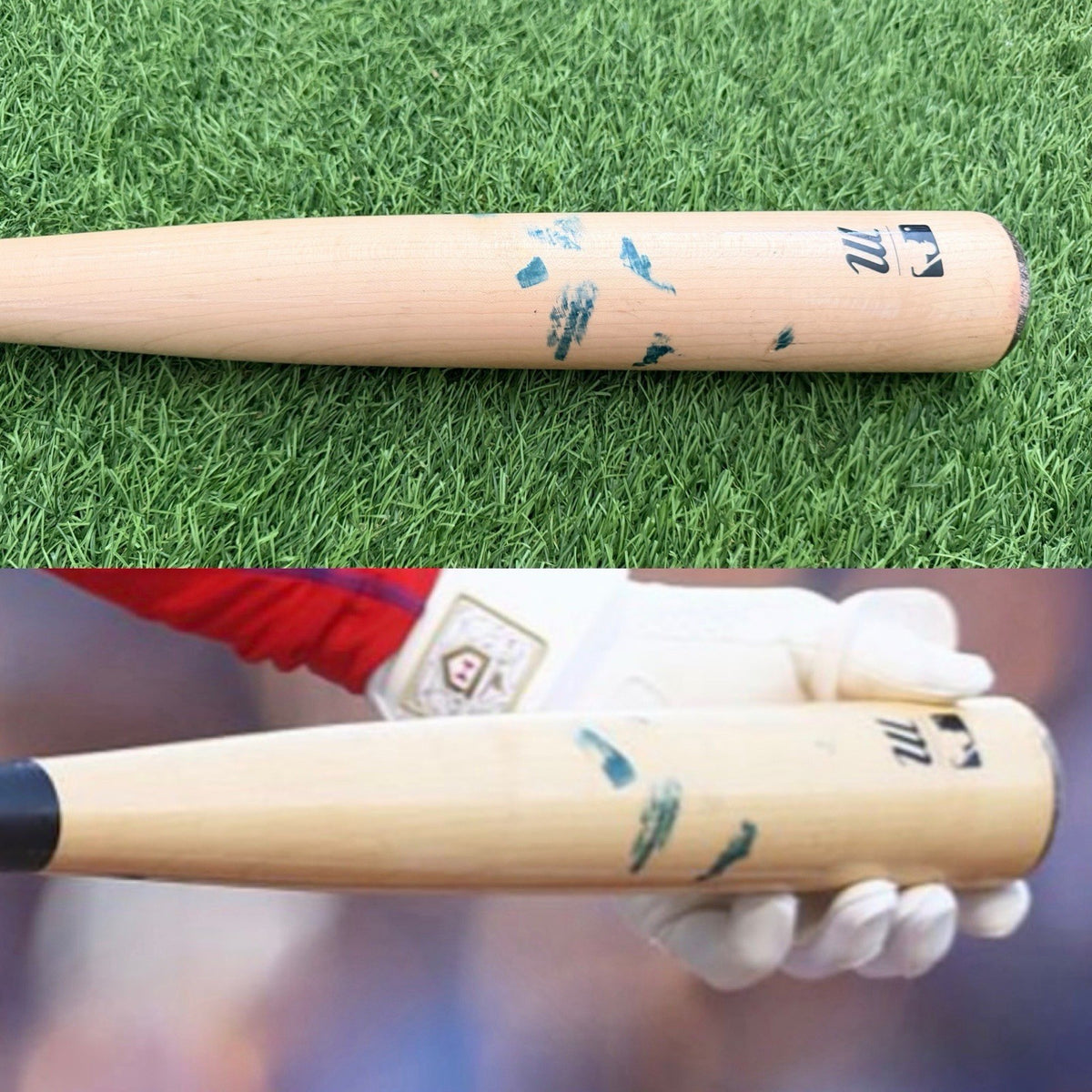 Bryce Harper Phillies Game Used Bat 2025 Matched Signed LOA Uncracked Marucci