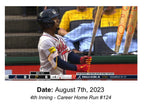 Ozzie Albies Atlanta Braves Game Used Bat 2023 Career HR’s 123/124 MLB Auth