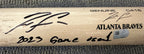 Ronald Acuna Jr. Atlanta Braves Game Used Bat 2023 NL MVP MLB Auth Signed 2 Hits