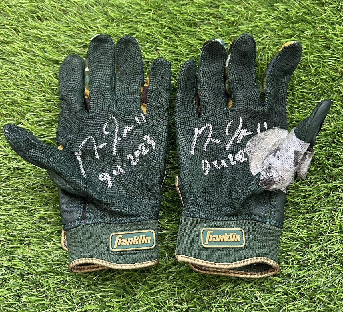 Jose Ramirez Cleveland Guardians Game Used Batting Gloves 2023  Armed Forces Day