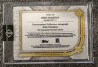 Greg Maddux Topps Transcendent 2024 Baseball Card TCAR-GM Signed #’ed 11/25