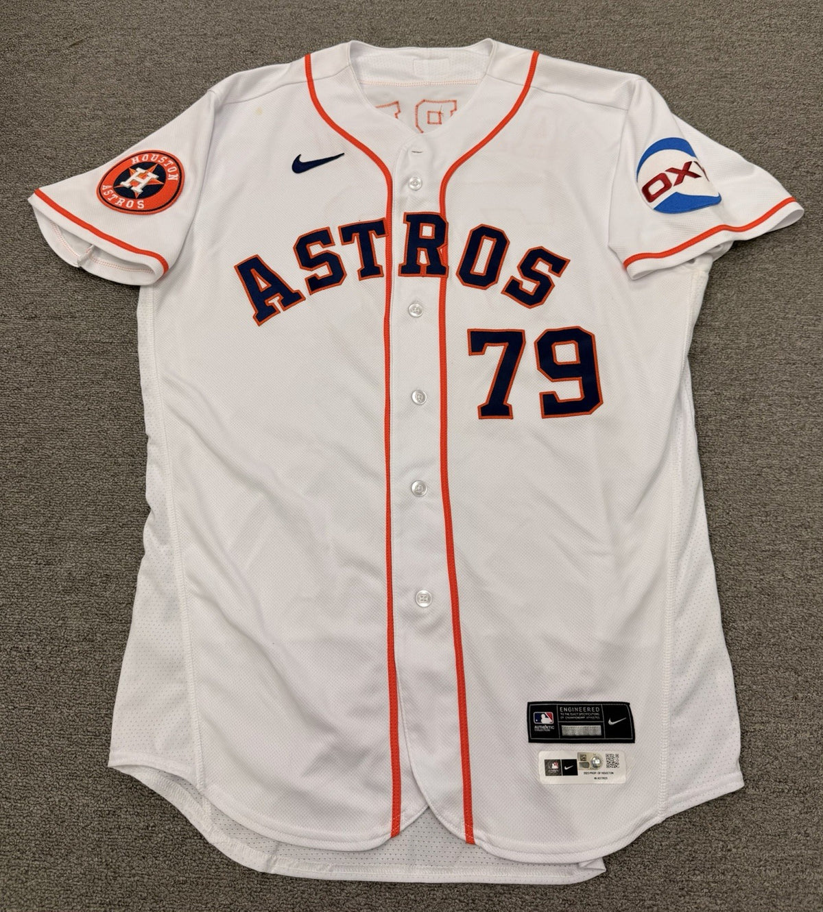 Jose Abreu Houston Astros Game Used Worn Jersey 2023 MLB Auth LOA