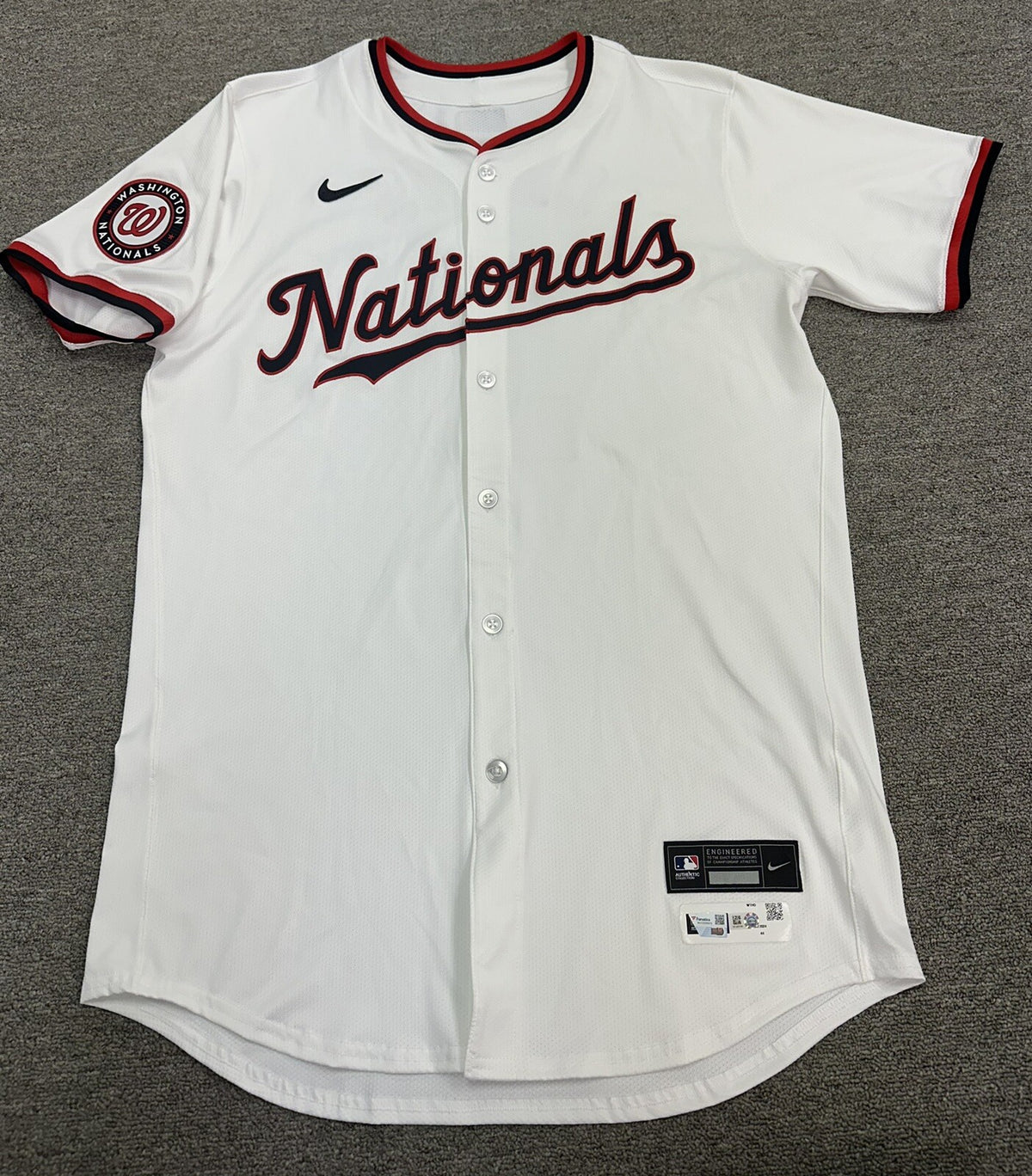 Dylan Crews Nationals Game Issued Home Jersey 2024 #1 Prospect MLB Auth LOA