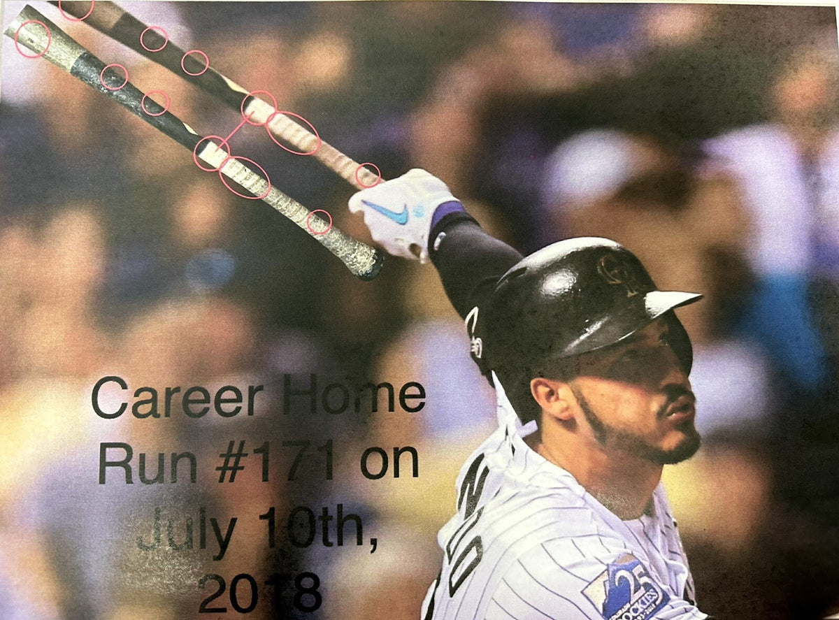 Nolan Arenado Colorado Rockies Game Used Bat 2017 Career HR 171 PSA/DNA GU 10