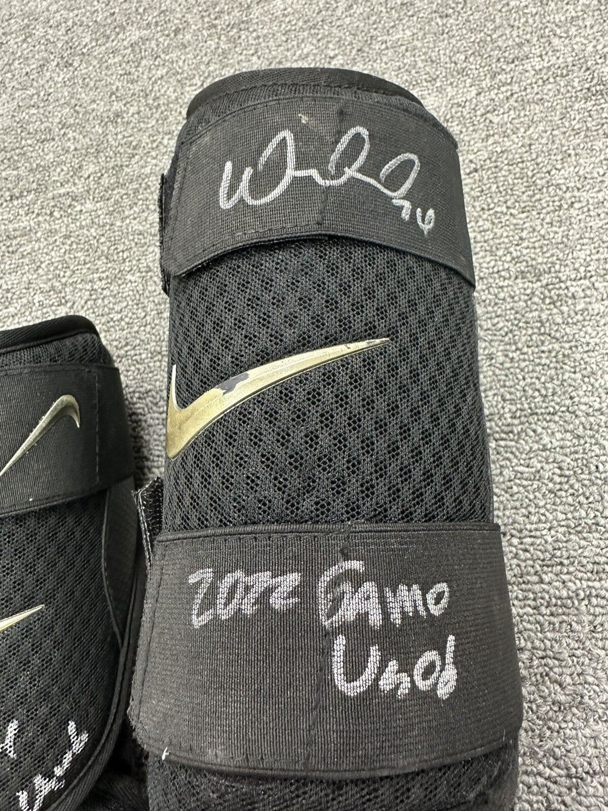 William Contreras Atlanta Braves Game Used Elbow Shin Protector Set Signed LOA