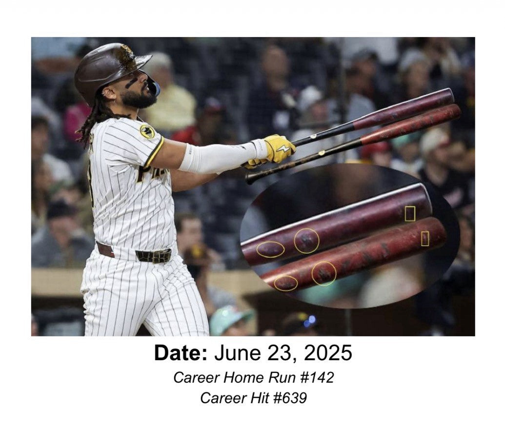 Fernando Tatis Jr. Padres Game Used Bat 141/142 Home Runs MLB Auth Photo Matched