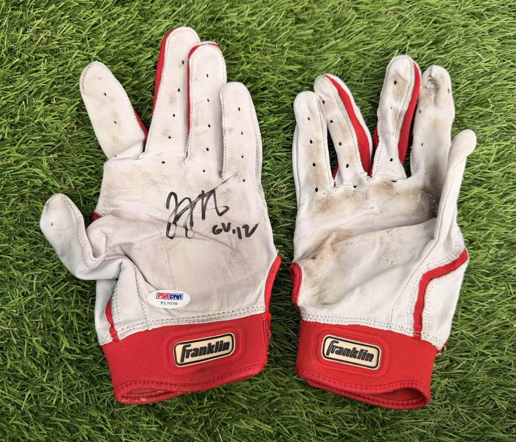 Joey Votto Cincinnati Reds Game Used Batting Gloves Signed 2012 PSA/DNA Auth