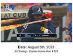 Ozzie Albies Atlanta Braves Game Used Bat 2023 Career HR’s 123/124 MLB Auth