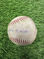 Roger Clemens Astros Game Used Baseball Career Win 313 4/18/04 MLB Auth LOA Auto