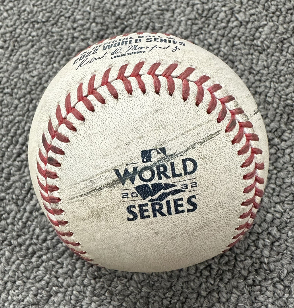 Houston Astros Game Used Baseball “World Series 2022 GM 3” McCullers K MLB Auth