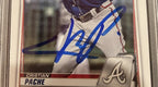 Cristian Pache Atlanta Braves 2020 Bowman BP-5 Auto PSA 10