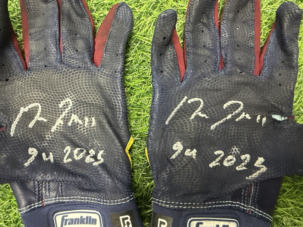 Jose Ramirez Cleveland Guardians Game Used Batting Gloves Signed GUG LOA 2025