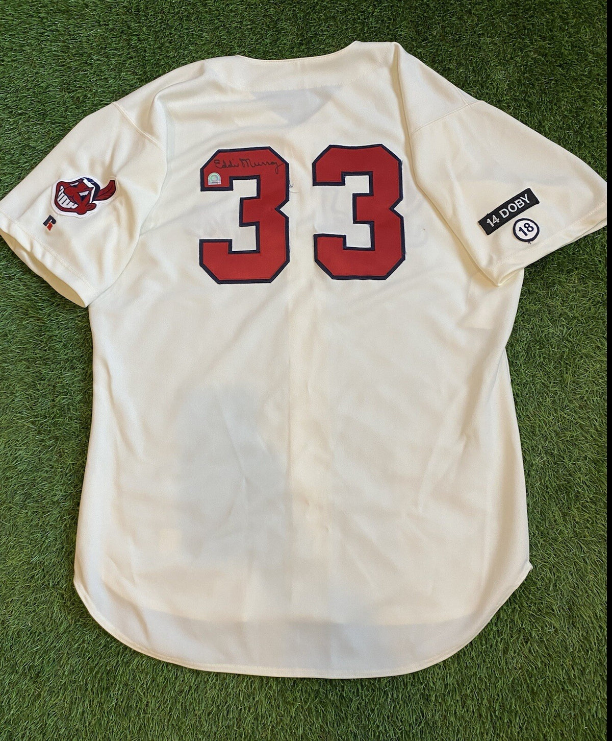 Eddie Murray Cleveland Indians Game Used Worn Jersey 2003 Signed MLB MEARS A10