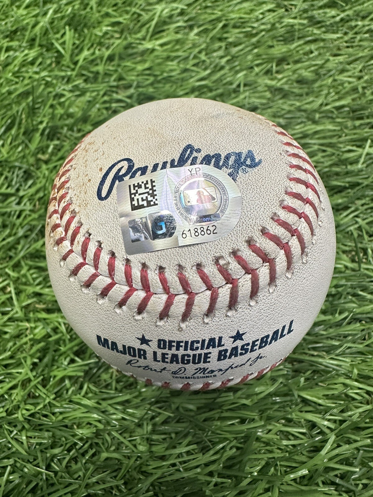 Matt McLain Cincinnati Reds Game Used Baseball 4th Career Triple 2 RBI MLB Auth