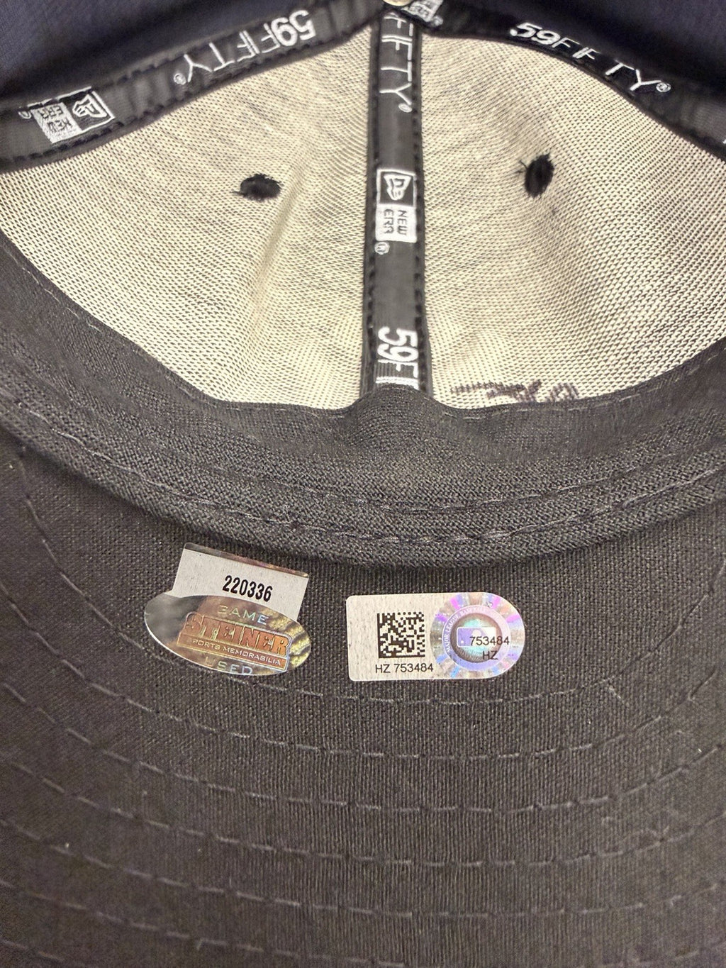 Carlos Beltran NY Yankees Game Used Hat 2015 MLB Auth