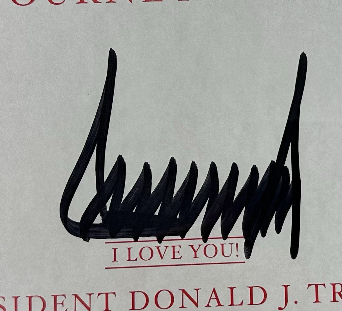 Donald Trump Signed Book Insert “Our Journey Together” PSA/DNA LOA