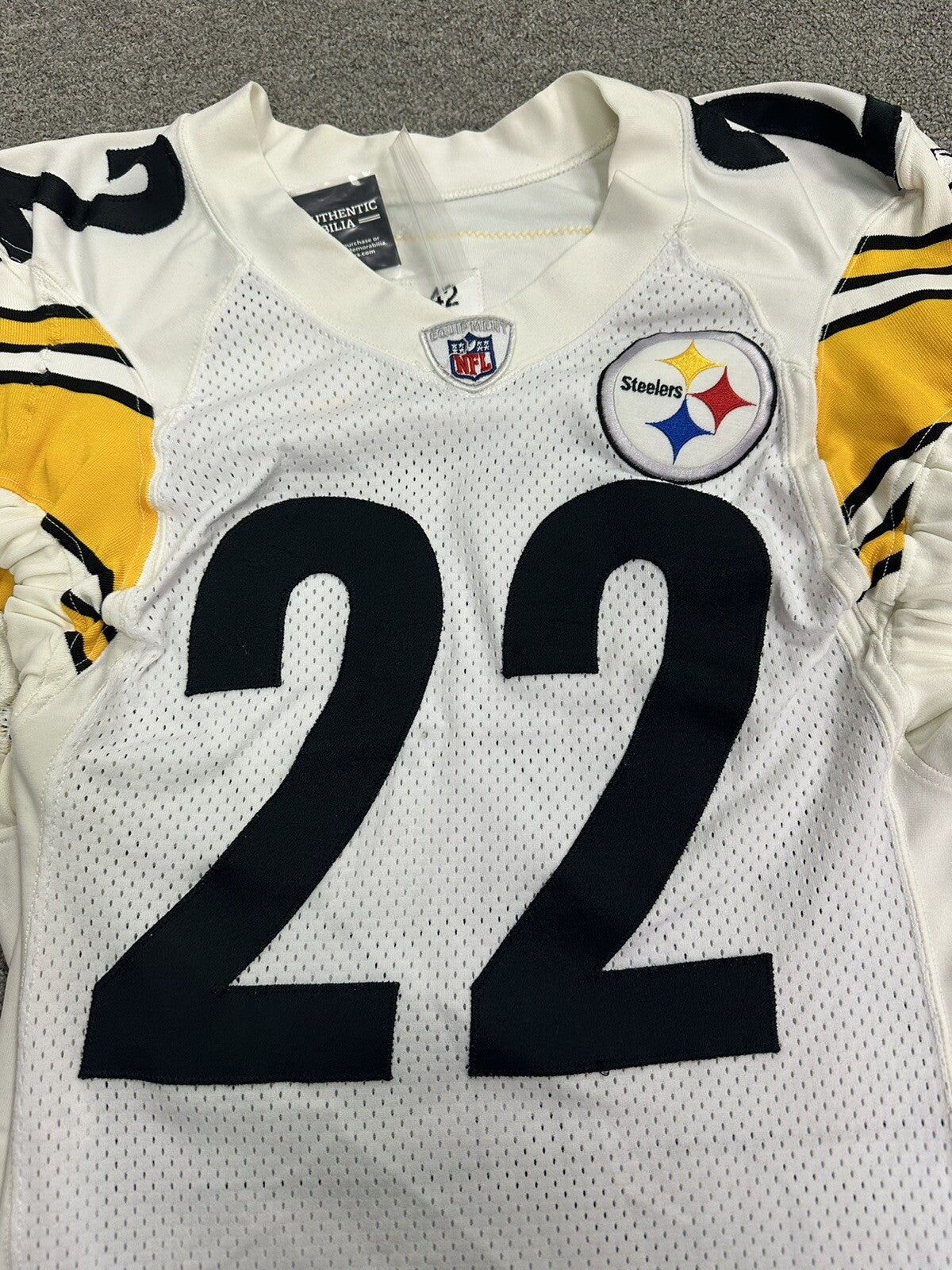 William Gay Pittsburgh Steelers Game Used Worn Jersey 2011 Matched Steelers LOA
