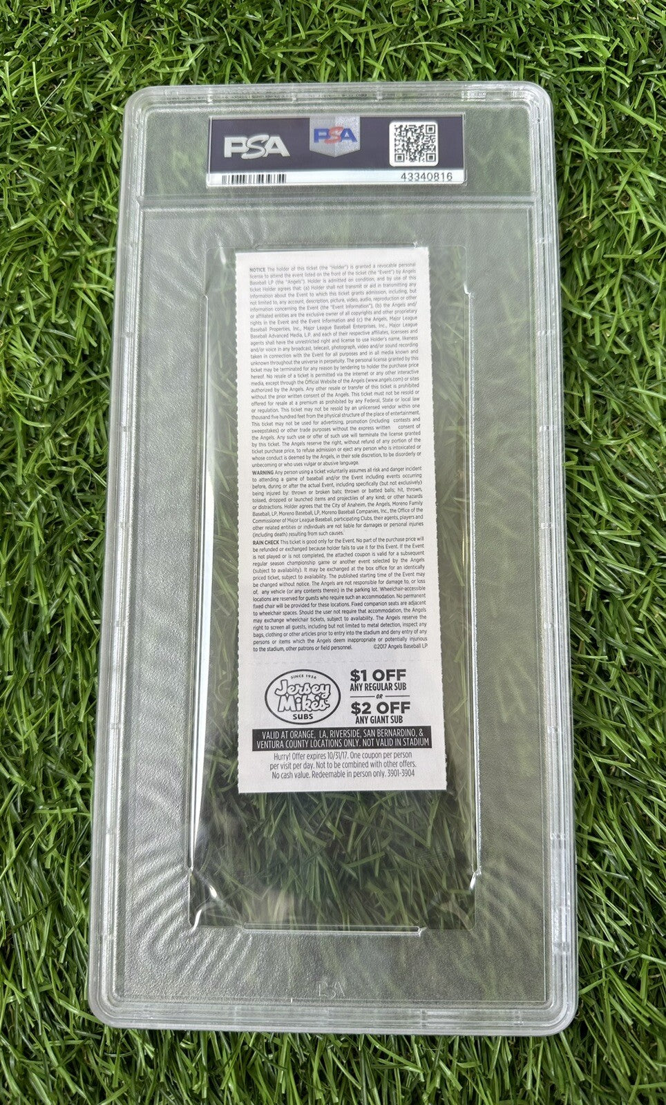 Albert Pujols 600th Career Home Run Ticket Stub Signed PSA 10