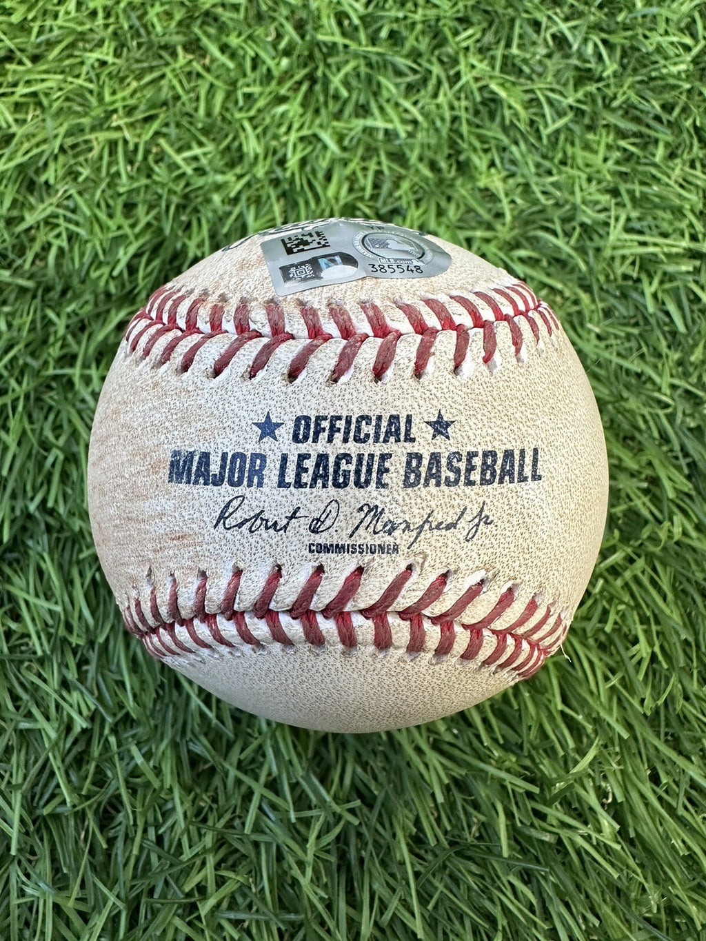 Ozzie Albies Atlanta Braves Signed Baseball NLDS Single 2023 MLB Auth
